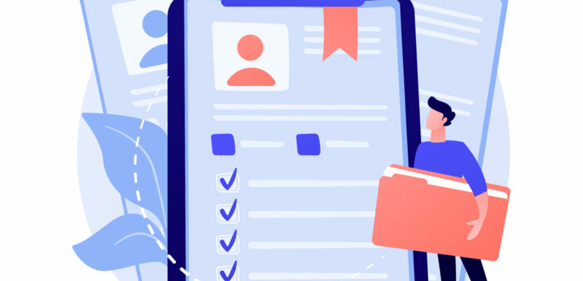 Employees CV, candidates resume vector concept metaphor.