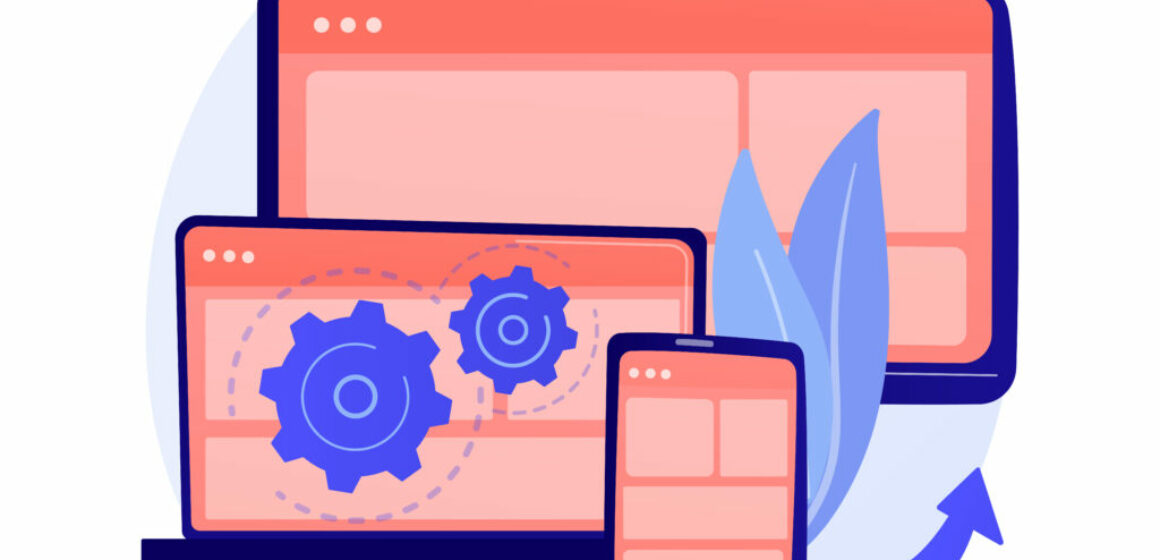 Web Page visualization vector concept metaphor