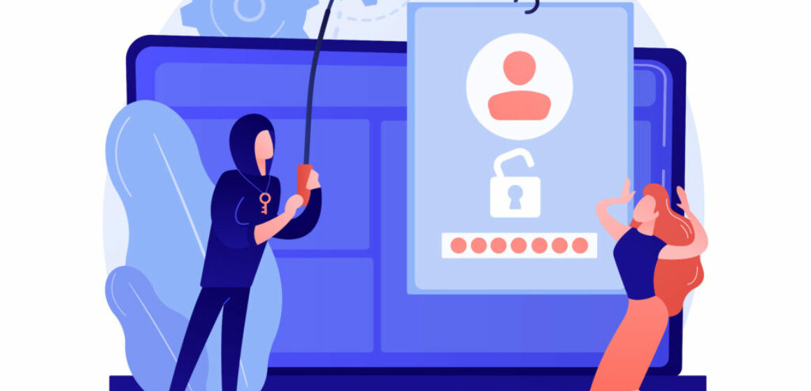 Data stealing malware abstract concept vector illustration.